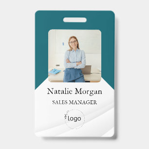 Badge photo d'employé de société personnalisé élég