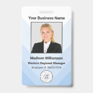 Badge Photo d'employé d'entreprise moderne personnalisée