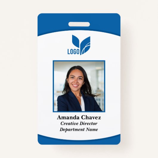 Badge Photo d'employé d'entreprise personnalisée (Devant)