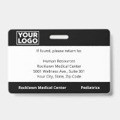 Badge Photo d'employé Logo Code-barres Carte d'identité (Arrière)