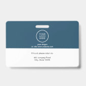 Badge Photo d'employé Nom de l'entreprise Logo Code-barr (Arrière)