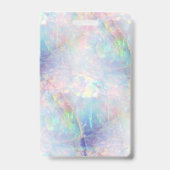 Badge Photo d'employé Opale holographique tendance (Arrière)