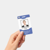 Badge Photo d'employé personnalisé, Nom , Logo, Code-bar (Manuel / portable)