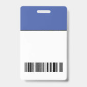 Badge Photo d'employé personnalisé, Nom , Logo, Code-bar (Arrière)