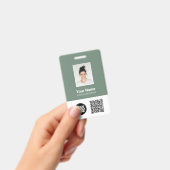 Badge Photo d'employé personnalisée, code QR et code-bar (Manuel / portable)