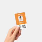 Badge Photo d'employé personnalisée, code QR et code-bar (Manuel / portable)