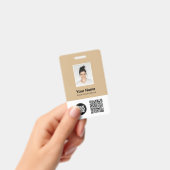 Badge Photo d'employé personnalisée, code QR et code-bar (Manuel / portable)