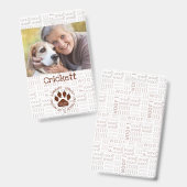 Badge Photo d'entreprise et nom avec Paw Brown (Avant & arrière)