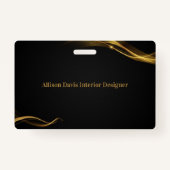 Badge Photo d'entreprise minimale et professionnelle des (Dos)