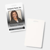 Badge photo des employés de bureau - noir (Recto et verso)