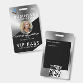 Badge Photo d'exposition de conférence commerciale en ar (Avant & arrière)