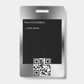 Badge Photo d'exposition de conférence commerciale en ar (Arrière)