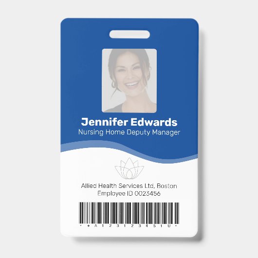 Badge Photo d'identification de carte d'identité d'emplo (Avant)