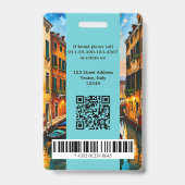 Badge photo d'identification de l'agence de voyage (Arrière)