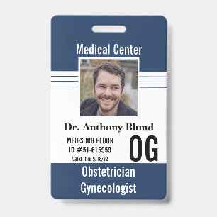 Badge Photo d'identification de l'employé de la clinique
