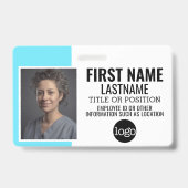 Badge Photo d'identification de l'employé essentiel, Cod (Avant)