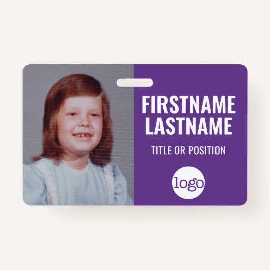 Badge Photo d'identification de l'employé essentiel, Cod (Devant)