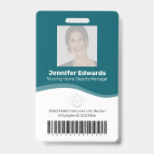 Badge Photo d'identification de l'employé essentiel de l (Avant)