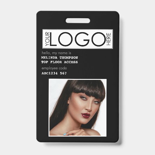 Badge Photo d'identification de l'entreprise pour l'iden (Avant)