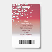 Badge Photo d'identification de presse ID (Arrière)