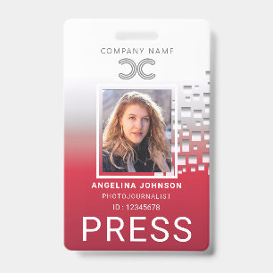 Badge Photo d'identification de presse ID