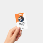 Badge photo d'identification de travailleur profes (Manuel / portable)