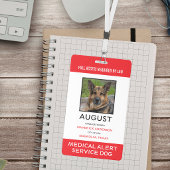 Badge Photo d'identification du chien de service d'alert