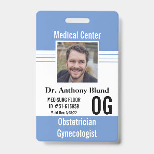 Badge Photo d'identification du médecin de la clinique N
