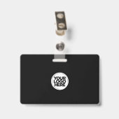 Badge Photo d'identification du personnel de l'entrepris (Arrière avec clip)