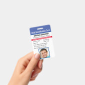 Badge Photo d'identification d'urgence d'allergie d'iden (Manuel / portable)