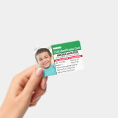 Badge Photo d'identification d'urgence pour allergie de  (Manuel / portable)