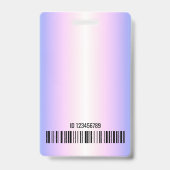 Badge Photo d'identité avec code-barres et logo ombré ro (Arrière)