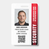 Badge Photo d'identité d'agent de sécurité professionnel (Avant)