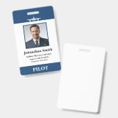 Badge Photo d'identité de compagnie de sécurité aviation (Avant & arrière)