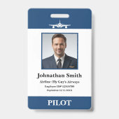 Badge Photo d'identité de compagnie de sécurité aviation (Avant)