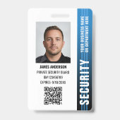 Badge Photo d'identité de garde de sécurité professionne (Avant)