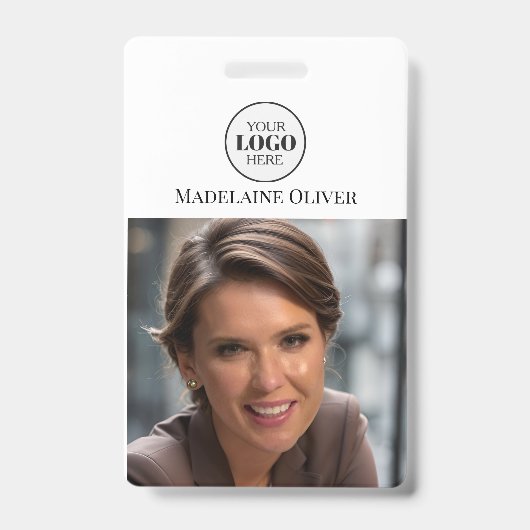 Badge photo d'identité de l'employé (Avant)