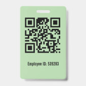 Badge Photo d'identité de l'employé (Arrière)