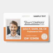 Badge Photo d'identité de l'employé à l'entrée du logo O (Avant)