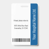 Badge Photo d'identité de l'employé avec des détails per (Arrière)