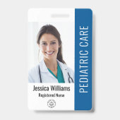 Badge Photo d'identité de l'employé avec des détails per (Avant)