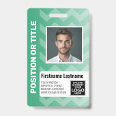 Badge Photo d'identité de l'employé - chevron moderne, c (Avant)