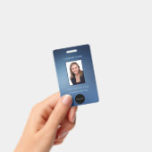 Badge Photo d'identité de l'employé, code-barres, logo, (Manuel / portable)