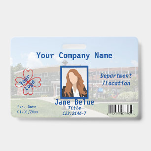 Badge Photo d'identité de l'employé, Code-barres photo d