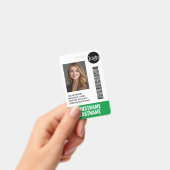 Badge Photo d'identité de l'employé essentiel, code-barr (Manuel / portable)