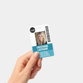 Badge Photo d'identité de l'employé essentiel, code-barr (Manuel / portable)