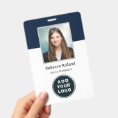 Badge Photo d'identité de l'employé et logo de l'entrepr (Manuel / portable)