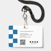Badge photo d'identité de l'employé médical RN ave (Arrière avec lanière)