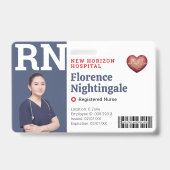 Badge photo d'identité de l'employé médical RN ave (Avant)