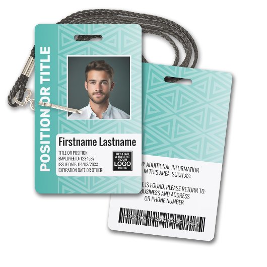 Badge Photo d'identité de l'employé - tribal moderne, co